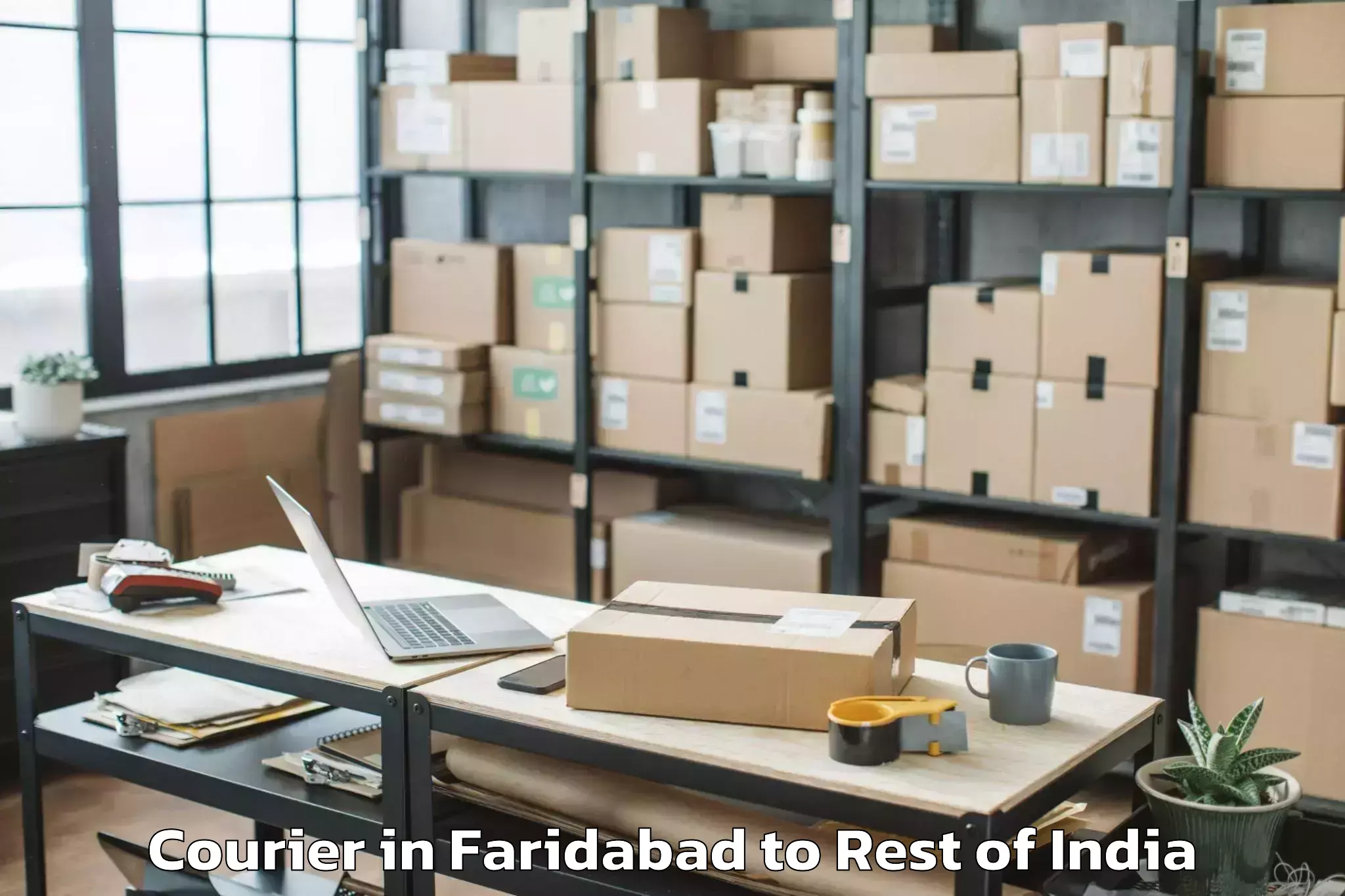 Reliable Faridabad to Handwara Courier